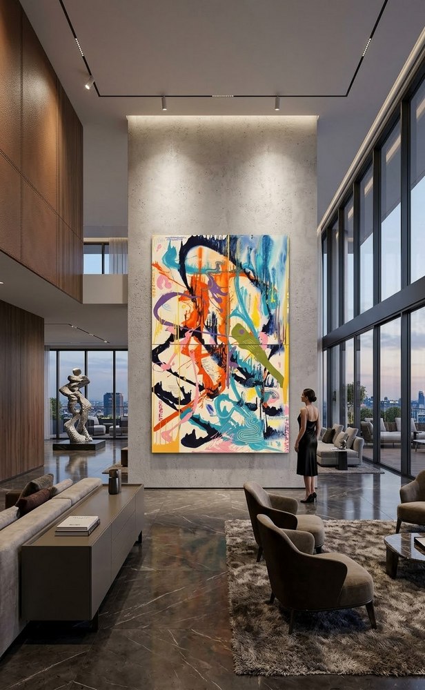 Fun love abstract art 160/100